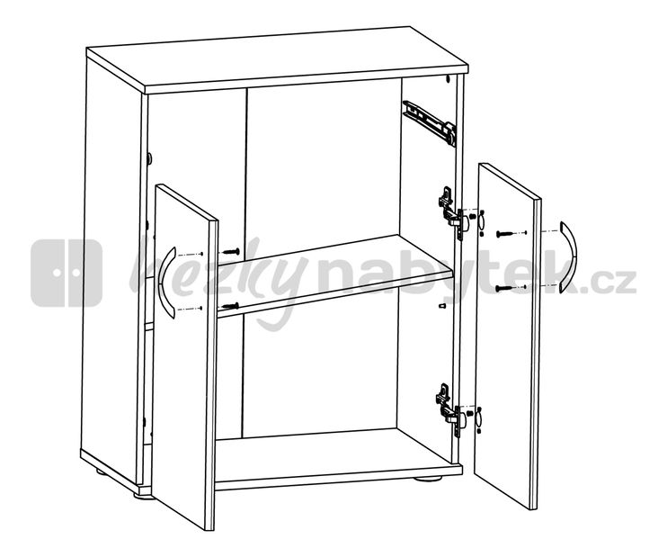 Komoda BRW Atriss KOM2D1S