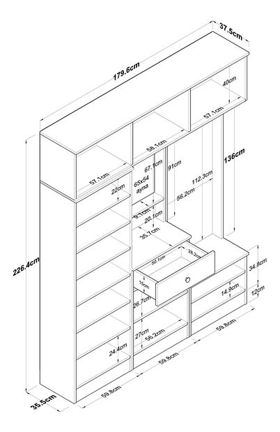 Předsíň Emily 1 (Ořech + Bílá)