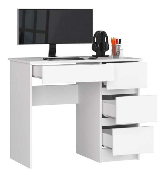 PC stolek Benicio II (bílá) (P) *výprodej