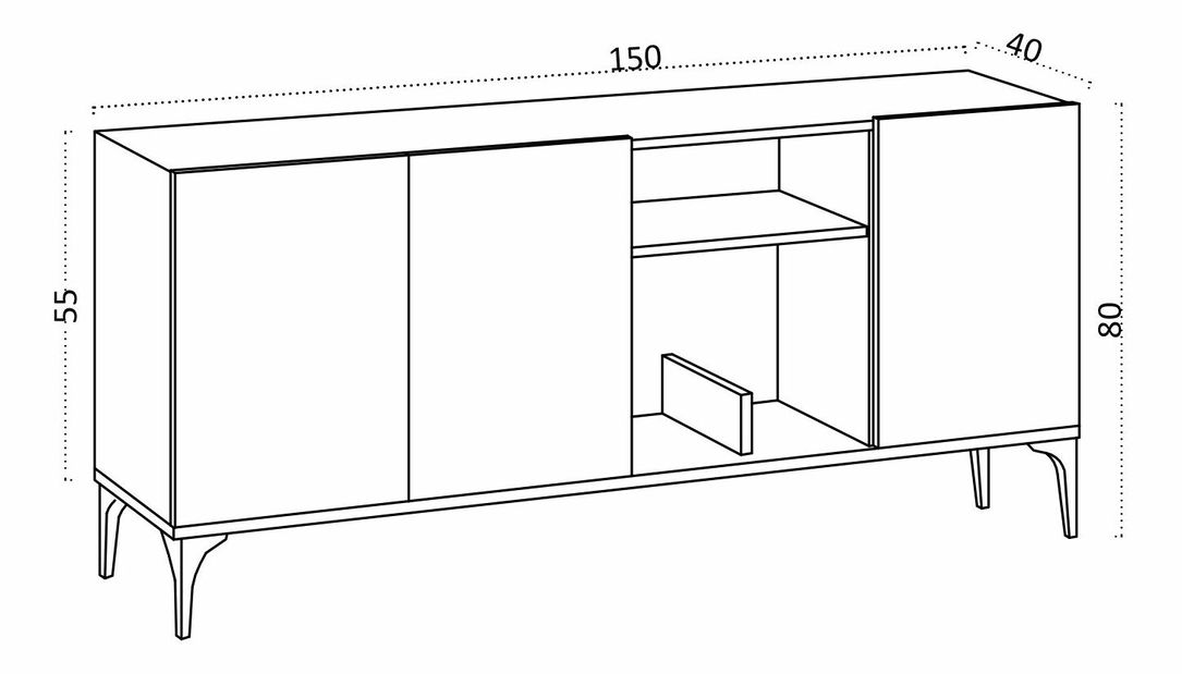 Skříňka Aliex 5 (Bílá)