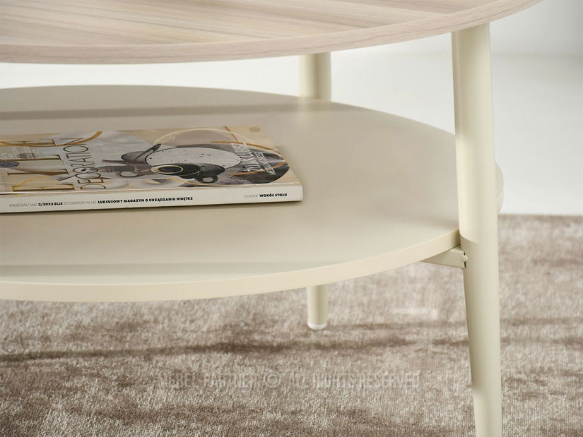 Konferenční stolek Randolf Xl (popelaváo béžová + krémová)