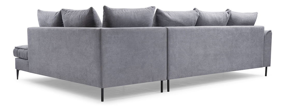 Rohová sedací souprava Lunara (tmavě šedá) (P)