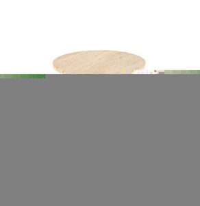 Příruční stolek Terazzo S (travertin + bílá)