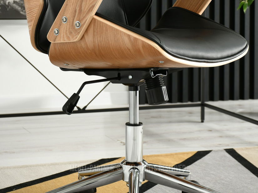 Křeslo Franc (dub černý + chromová)