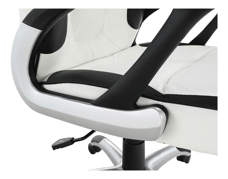 Kancelářské křeslo Aefa (ekokůže bílá + černá)