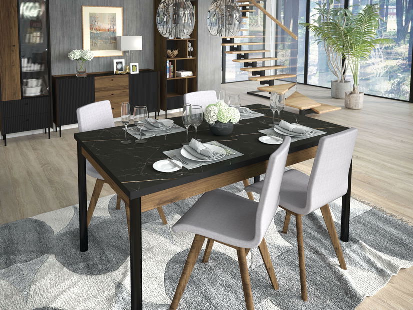 Jídelna Phelan 2 (ořech warmia + černá)