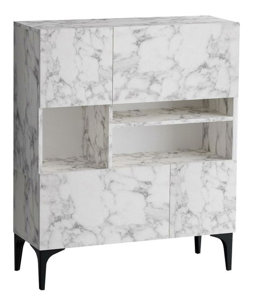 Skříňka Kirsten (mramor carrara) *výprodej