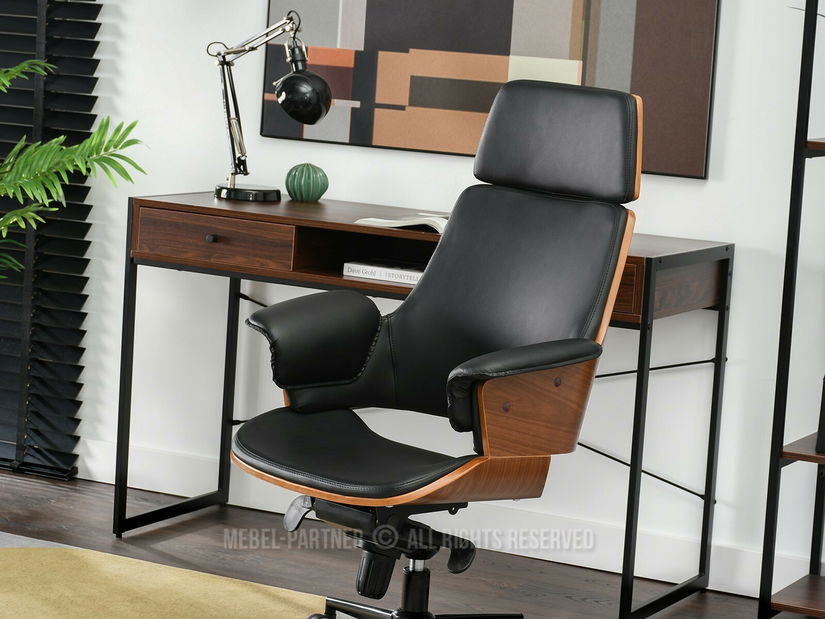 Křeslo Clementine (ořech tmavý + černá)