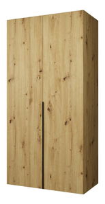 Šatní skříň 100 cm Alice 1 (dub artisan + černá)