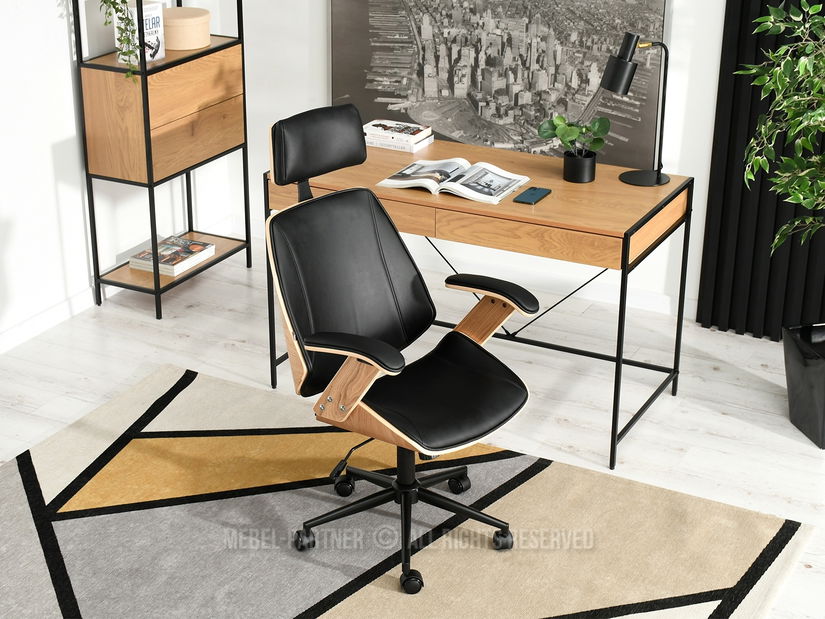 Křeslo Franc (dub černý + černá)