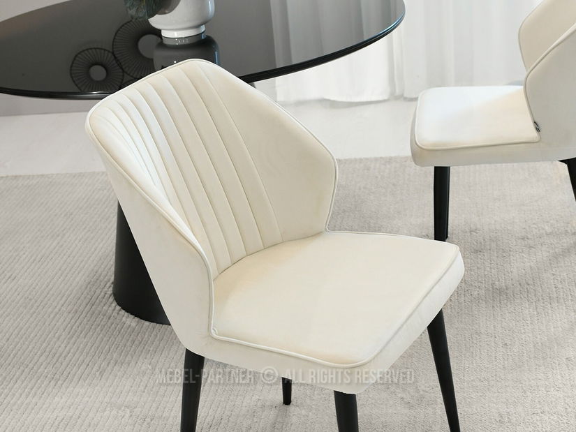 Židle Greta K (krémová + černá)