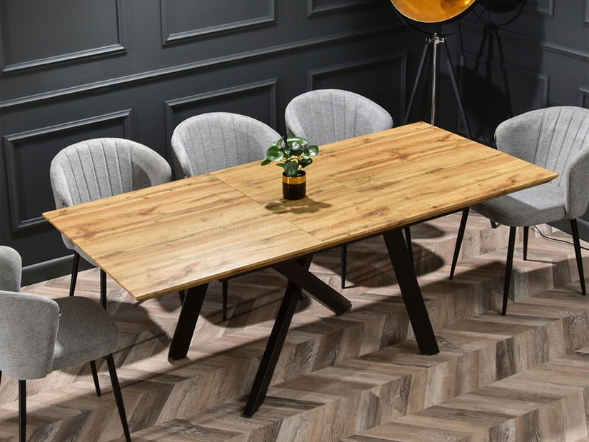 Jídelní stůl Timmy (dub + černá)