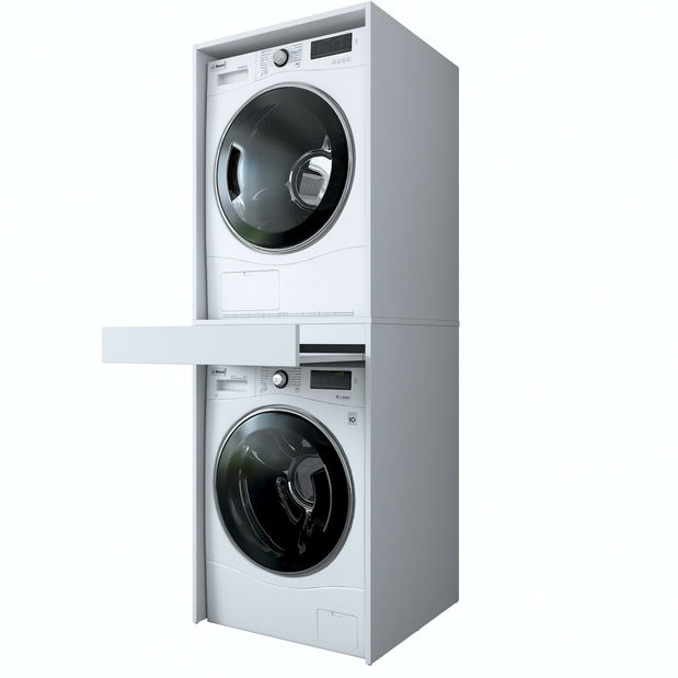 Skříňka na pračku Kentorio (bílá)