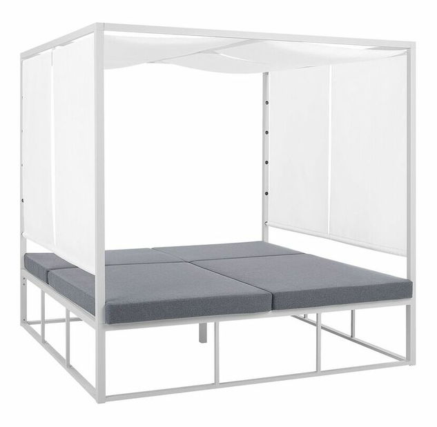 Zahradní postel s nebesy Paul (bílá)