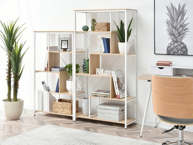 Regál Harp Ab (dub + bílá)