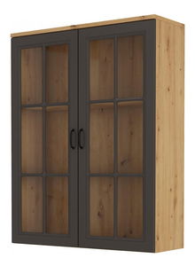 Vitrína (nástavba) Flaminia 2D (dub artisan + grafit)