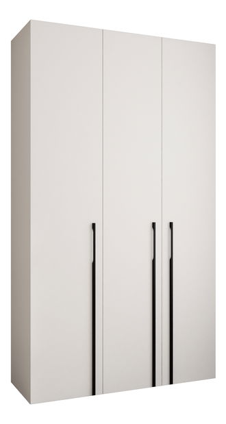 Šatní skříň 140 cm Carmela 40-3 (bílá + černá)
