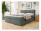 Manželská postel 160 cm Mejaso (zelená) (s roštem a matrací) (s úl. prostorem)