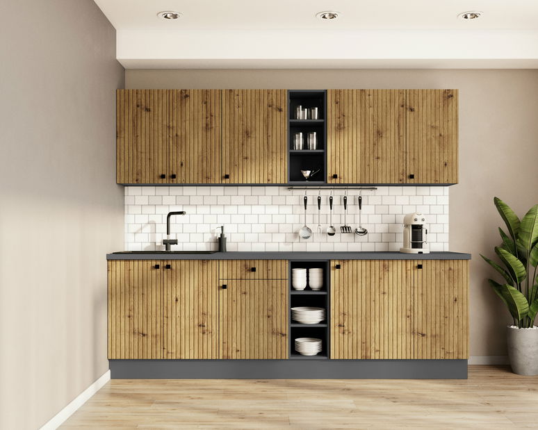 Horní kuchyňská skříňka Avantoe 60 NAGU 36 1F (Dub artisan + Antracit)