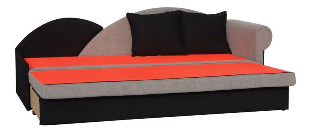 Pohovka Dorla šedá + černá (P) *výprodej