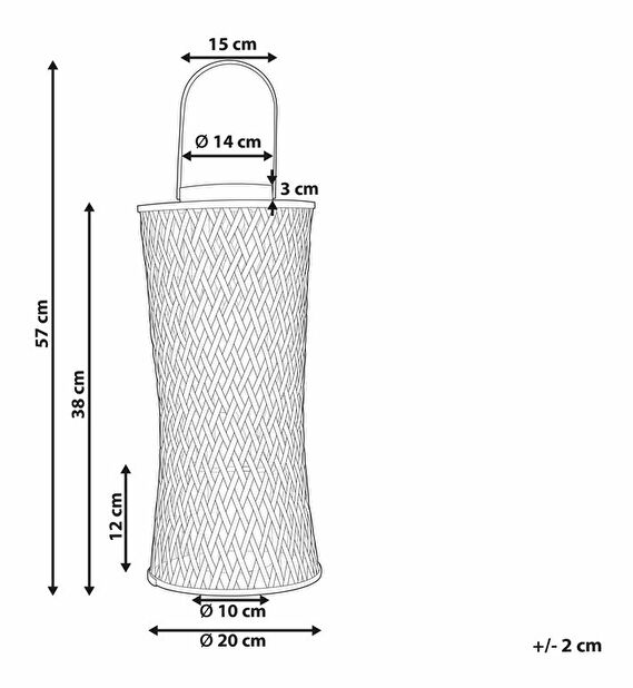 Svícen 38 cm Macza (přírodní)