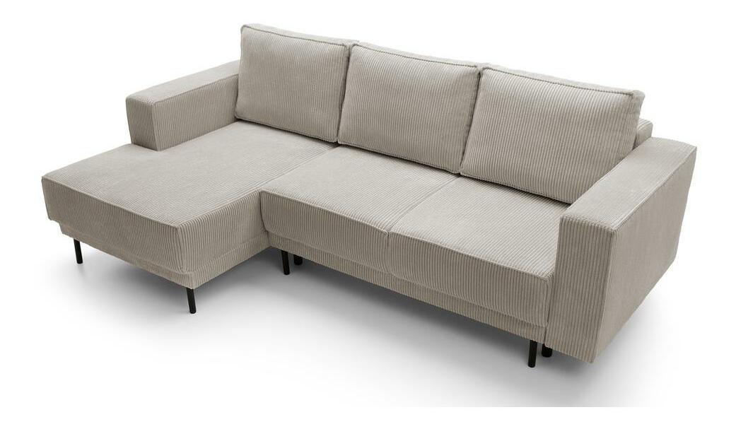 Rohová sedací souprava Rodriguez mini (L) (béžová tmavá + černá)