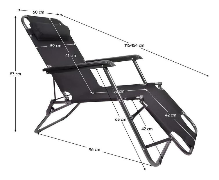 Zahradní křeslo Regea (černá)