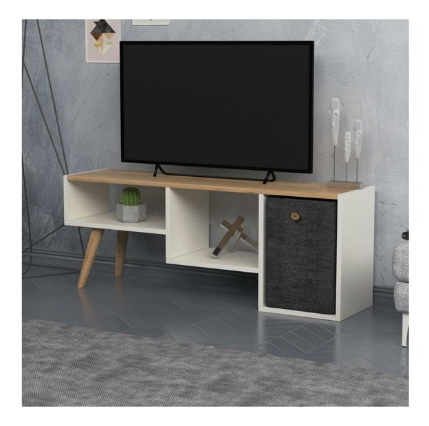 TV stolek/skříňka Timami (bílá + dub)