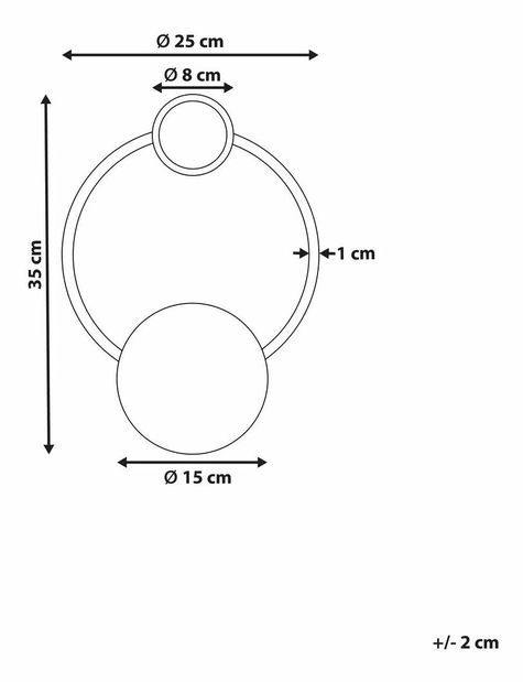 Nástěnné svítidlo Ponza (zlatá)
