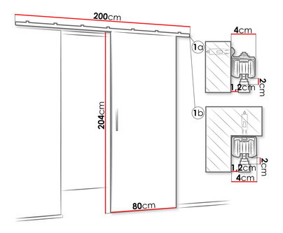 Posuvné dveře Kowesa 80 I (kašmír)