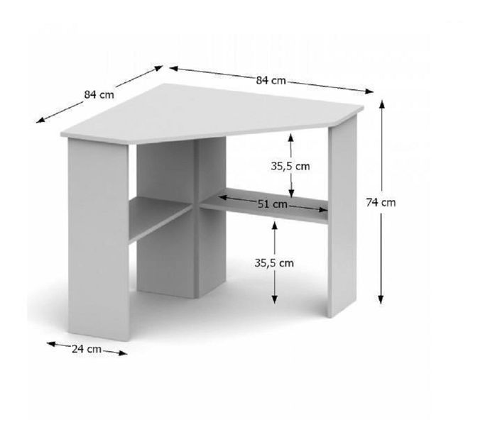 Rohový PC stolek Ray New