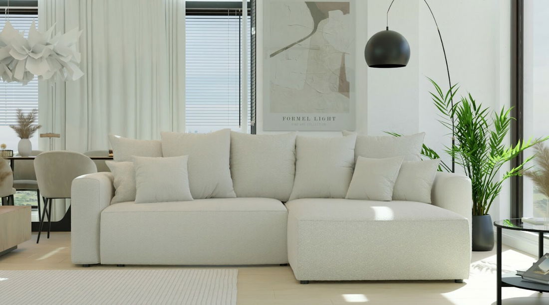 Rohová sedačka Napolia (P) (béžová)