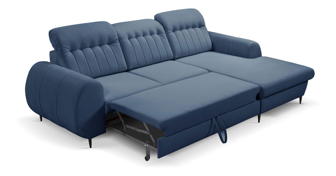 Rohová sedací souprava Bionic (modrá) (P)