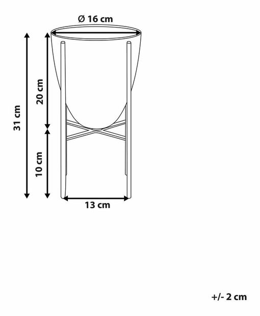 Stojanový květináč Lefi (mátová + zlatá)
