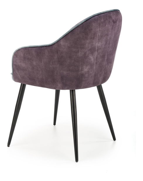 Jídelní židle Kesia (tmavě šedá + modrá)