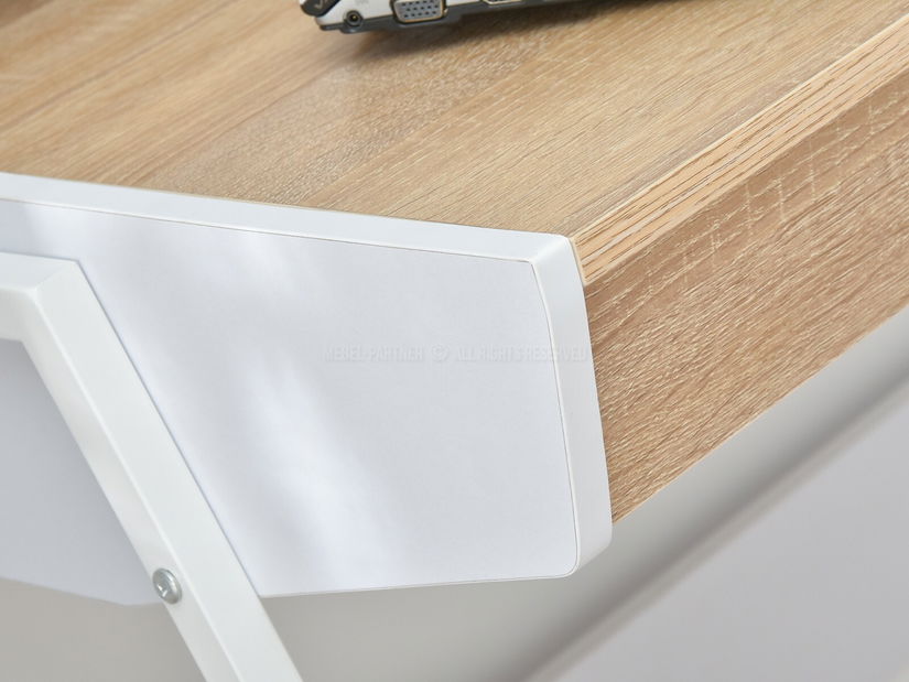 PC stolek Borge (dub + bílá)