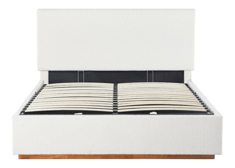 Postel s roštem a úložným prostorem 160x200 Nuvoa (bílá)