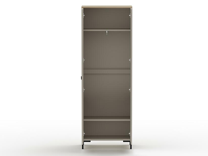 Šatní skříň Demandaron 3 (taupe + dub silverjack)