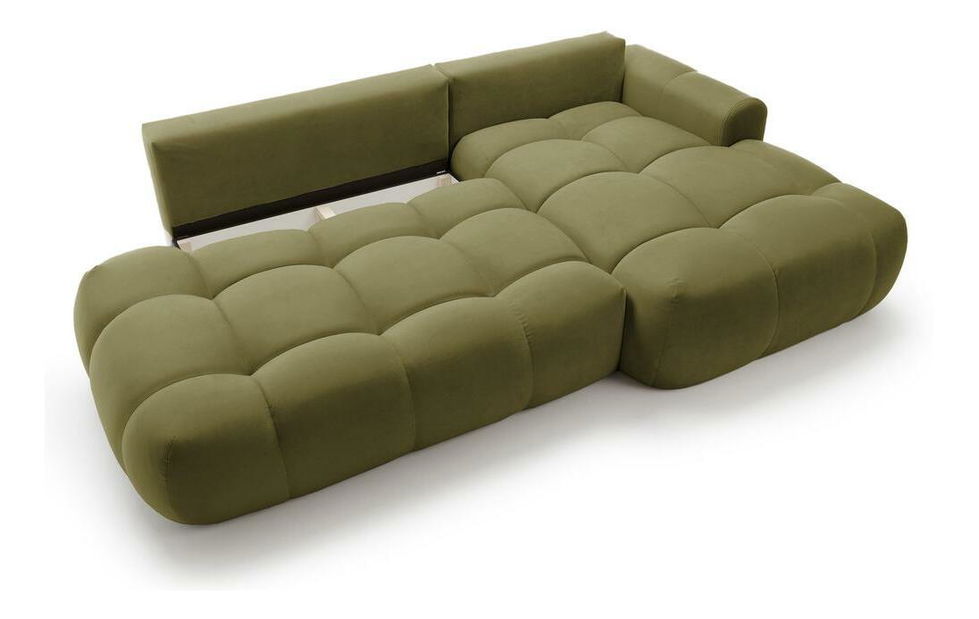 Rohová sedací souprava Ombre (P) (olivová + černá)