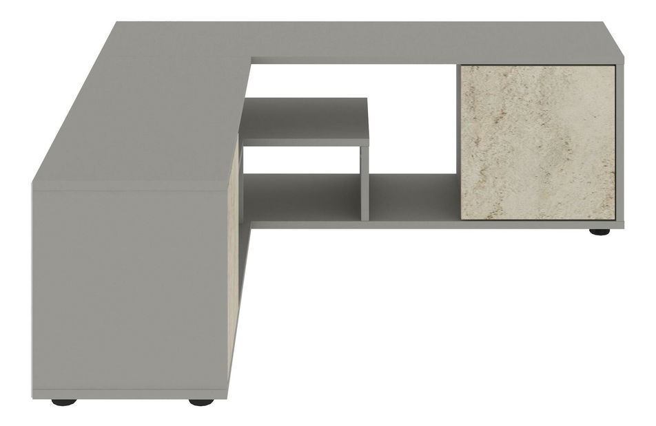 TV stolek/skříňka Rosyna (šedý travertin)