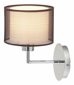 Nástěnné svítidlo Anastasia 2628 (chromová + hnědá)