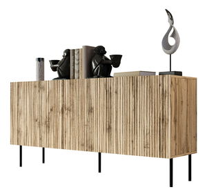 Skříňka Lomaller 152 (dub wotan + černá)