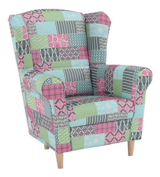 Křeslo ušák Chicory patchwork M1