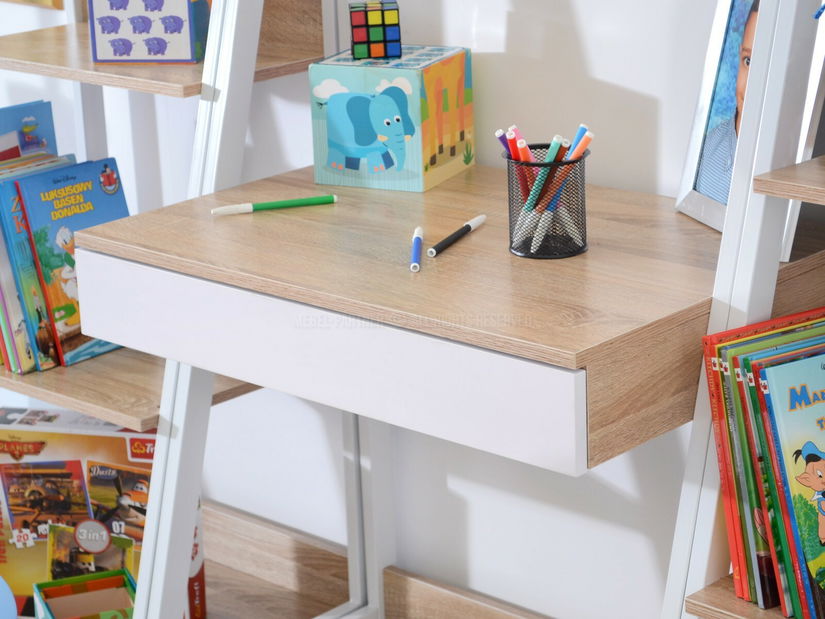 PC stolek Dylen (dub + bílá)