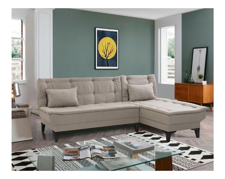 Rohová sedačka Santic (Krémová)