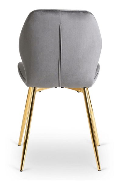 Jídelní židle Inolvidable (šedá + zlatá)