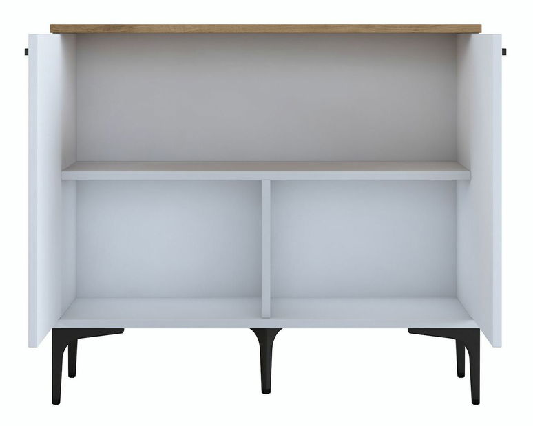 Komoda Jette 90 (ořech + bílá)