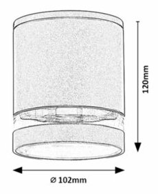 Venkovní stropní svítidlo Zombor (průhledná + antracit)