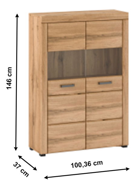 Vitrína Palper C (dub apalačský)