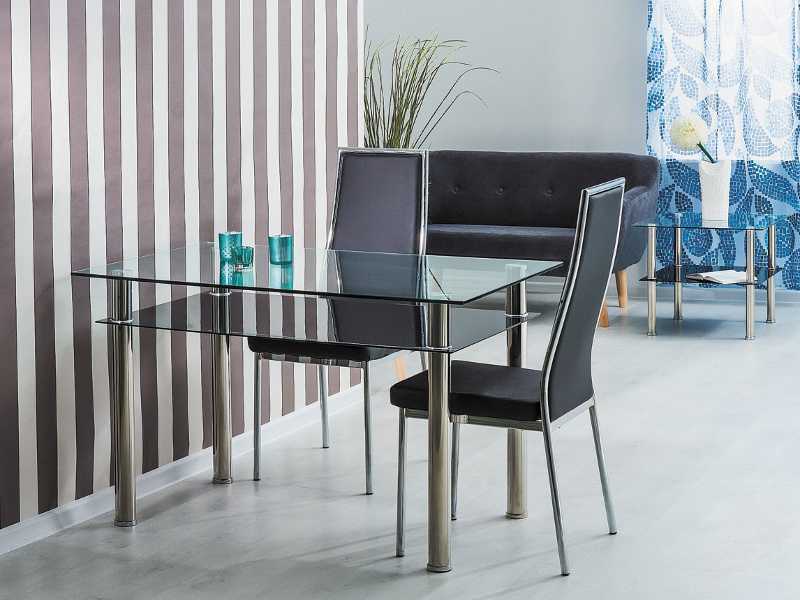 Jídelní stůl Gelar 120x75 (chróm) (pro 4 osoby)